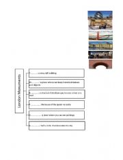 English Worksheet: The monuments of London Vocabulary