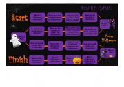 English Worksheet: Halloween Board Game