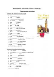 English Worksheet: Lisa Goes To London Chap. 1 to 6 - Writing 