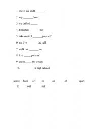 English Worksheet: friends season 1 episode 1 phrasal verbs 