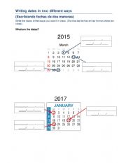 English Worksheet: Writing the date.