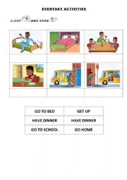 English Worksheet: Everyday activities - dyslexia adapted
