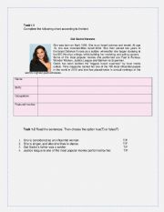 English Worksheet: Famous People