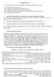 English Worksheet: consolidation tasks