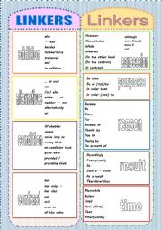 English Worksheet: Linkers bookmark