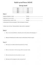 English Worksheet: The Aborigines -Movie Rabbit-proof Fence