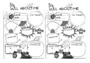 English Worksheet: all about me