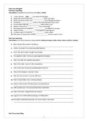 English Worksheet: RELATIVE REVISION