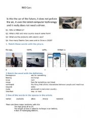English Worksheet: NIO Cars
