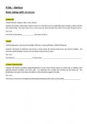 English Worksheet: Note taking for Gattaca