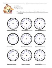 Telling the time test 