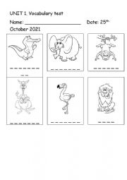 English Worksheet: Animals