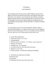 English Worksheet: Travel Agency Project