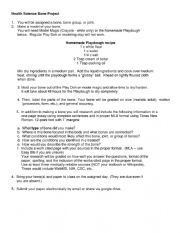 English Worksheet: Health Science Model Bone project