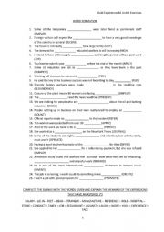 English Worksheet: Gold Experience B2 Unit 4 Exercises