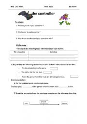 English Worksheet: the controller