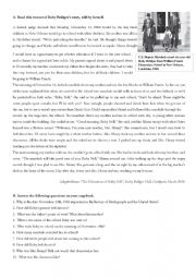 English Worksheet: Reading comprehension Ruby Bridges