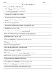 English Worksheet: Wh-questions
