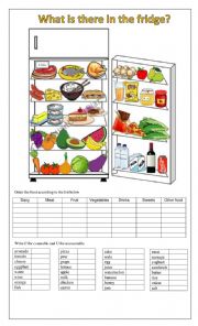 English Worksheet: what�s in the fridge?