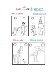 Tall-short-big-small worksheet
