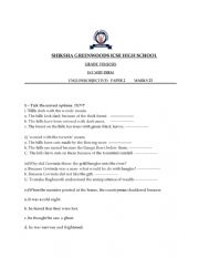 English Worksheet: 7th english objective question paper