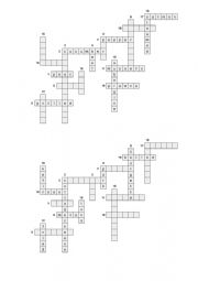 English Worksheet: Food half crossword