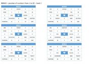 English Worksheet: BINGO  practice of numbers from 1 to 20  level 2