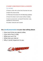 English Worksheet: ORAL REPORT 