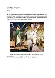 English Worksheet: My Fair Lady : the marbles scene