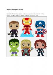 English Worksheet: Physical description activity