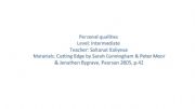 English Worksheet: Personal qualities