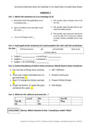 English Worksheet: GUIDED DISCOVERY have sth done, get sb to do something