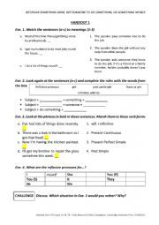 English Worksheet: GUIDED DISCOVERY have sth done, get sb to do something