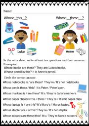 English Worksheet: Whose...?