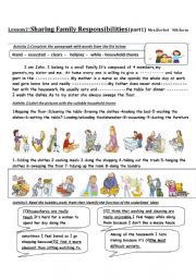 English Worksheet: sharing responsibil