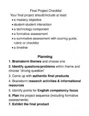 English Worksheet: project