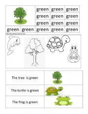 green colour worksheet