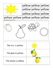 yellow color worksheet