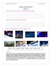 English Worksheet: space tourism 