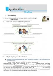 English Worksheet: Module 1 section2 3rd form 