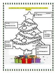 English Worksheet: Oh Christmas Tree, Oh Christmas Tree 