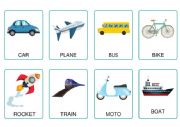 English Worksheet: Transports Flashcards