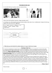 English worksheet: the image of who I am