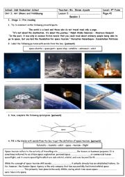 English Worksheet: 4th Form - Unit 1 - Lesson n 2 - Space Tourism