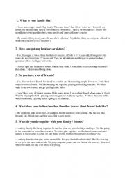 English Worksheet: Family