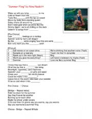 English Worksheet: Summer fling by Nina Nesbitt