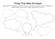 English Worksheet: Things that make me happy