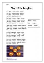 Fivel little pumpkins (Super simple songs)