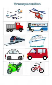 transportation flashcards