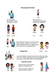 English Worksheet: Recomposed Families